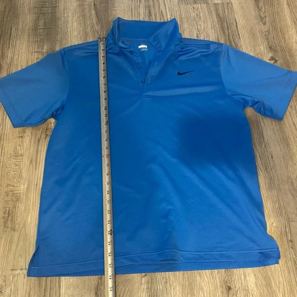 Nike Golf Tour Performance Dri Fit Polo Shirt Mens Large Blue Short Sleeve - Picture 3 of 5